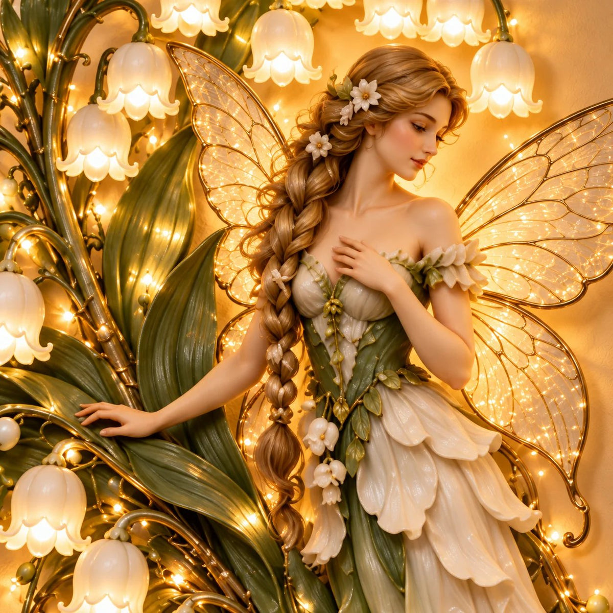 🔥Buy 2 Get 20% OFF🔥🌹🧚‍♀️Enchanted Flower Fairy Wall Light✨Cascading Floral Decor