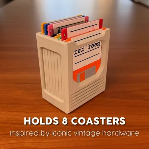 THE RETRO-TECH COASTER HOLDER💾
