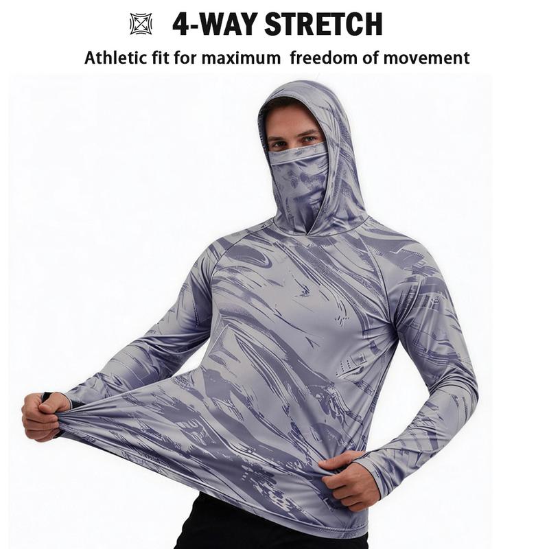 Men's Quick-Dry Tactical Hoodie with Face Covering (5-Pack)
