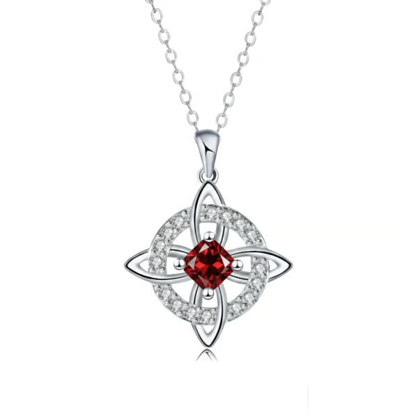 Mystical Birthstone Witches Knot Necklace – Natural Crystal🔮💞Protect Your Loved Ones