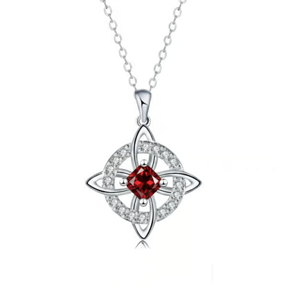 Mystical Birthstone Witches Knot Necklace – Natural Crystal🔮💞Protect Your Loved Ones