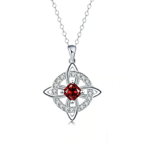 Mystical Birthstone Witches Knot Necklace – Natural Crystal🔮💞Protect Your Loved Ones