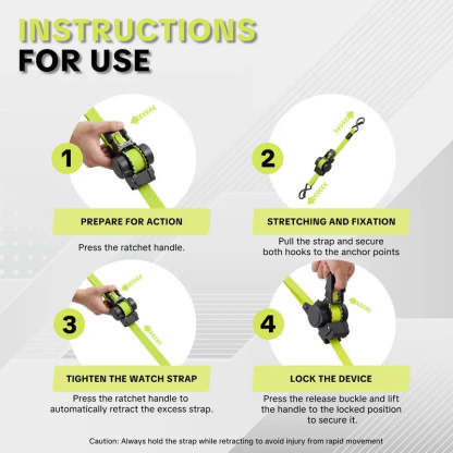 🔒 Retractable Ratchet Straps - 1550 lbs Heavy Duty Cargo ⚙️