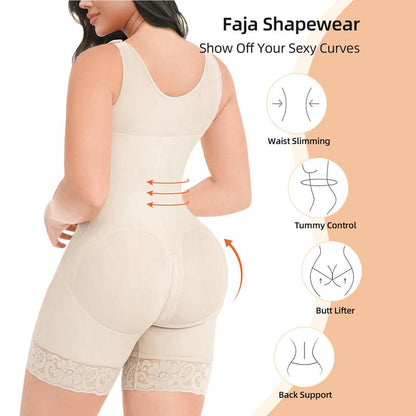 Shapewear for Women Front-Hook Tummy Control Full Shapewear Butt Lifter