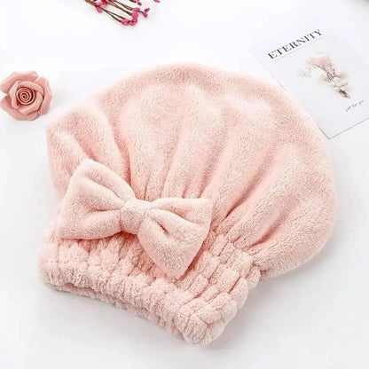 🎀Women's Bow-Decorated Shower Cap and Hair Dryer Cap