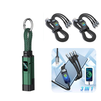 🔥HOT SALE 49% OFF🔥4-in-1 Digital Display Keychain Charging Cable