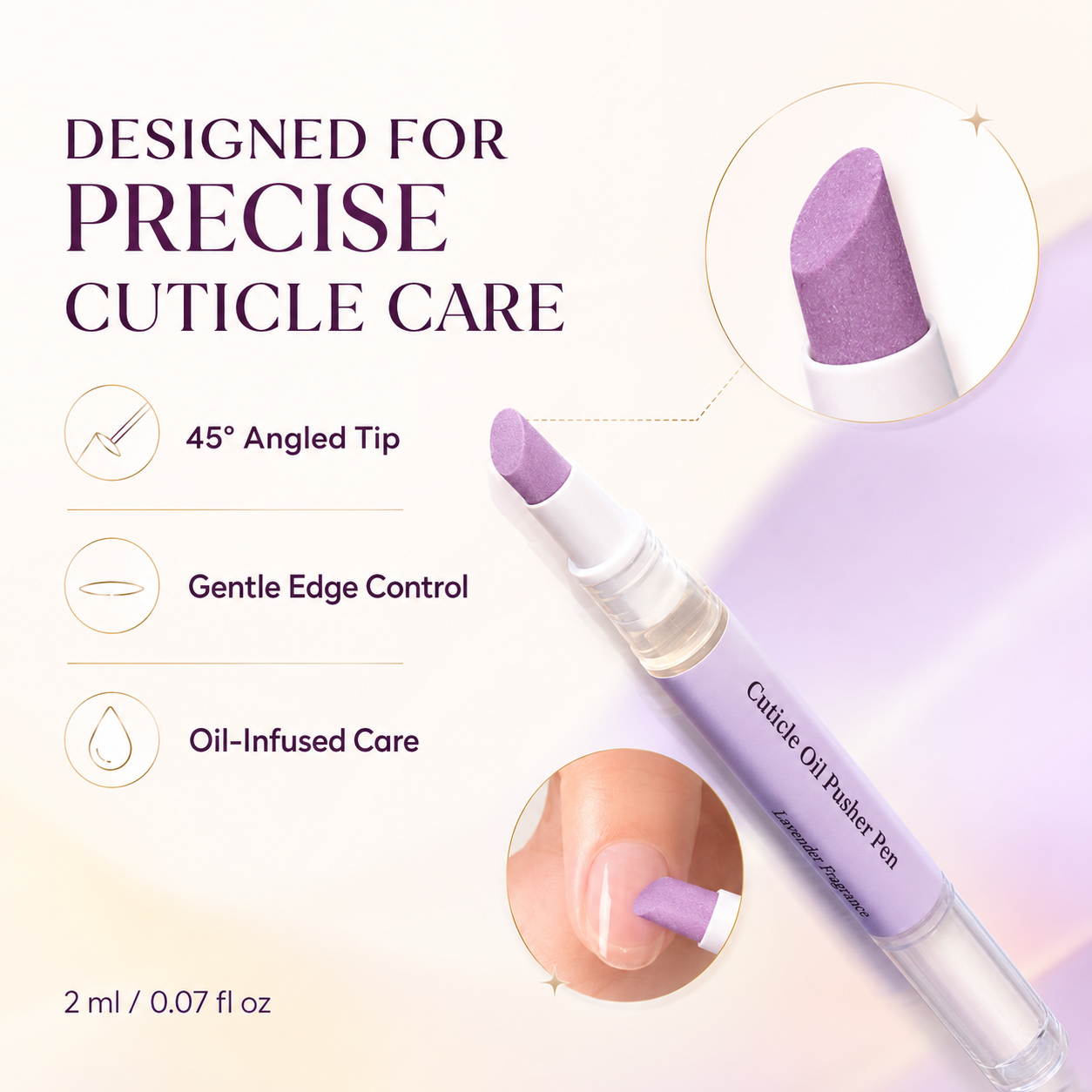 2-in-1 Cuticle Oil Pen — Precision Pusher + Nourishing Oil for Salon-Worthy Nails at Home