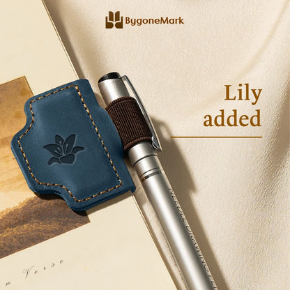 LAST DAY 70% OFF - Personalized Magnetic Leather Pen Holder Bookmark