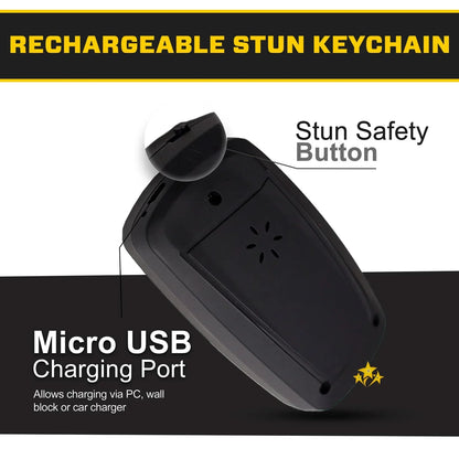 🛡 2026 Safety Alert ⚡️3-in-1 – stun gun, flashlight, and car alarm in a keychain