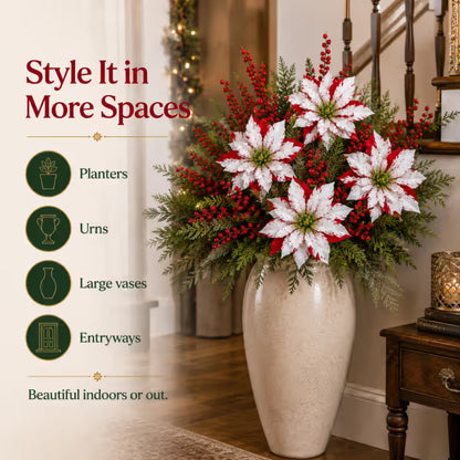 Christmas Poinsettia Planter Inserts