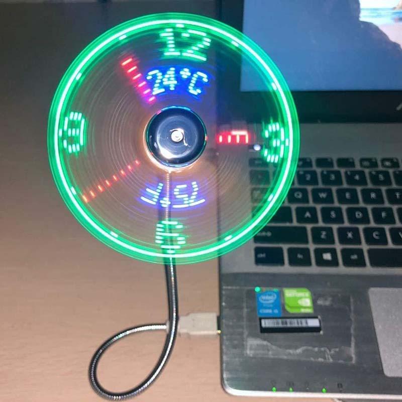 GlowBreeze - USB fan with LED clock display