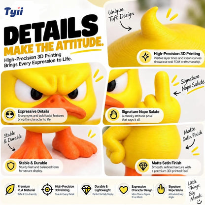 Funny Angry Duck Figurine