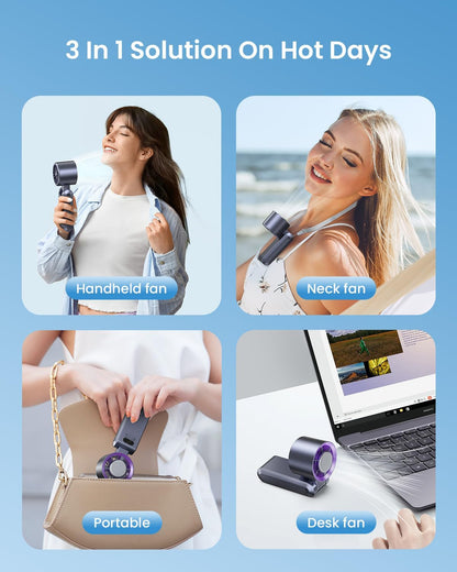 🥶 Beat the Heat Anywhere – Portable Ice Cooling Fan with Turbo Airflow