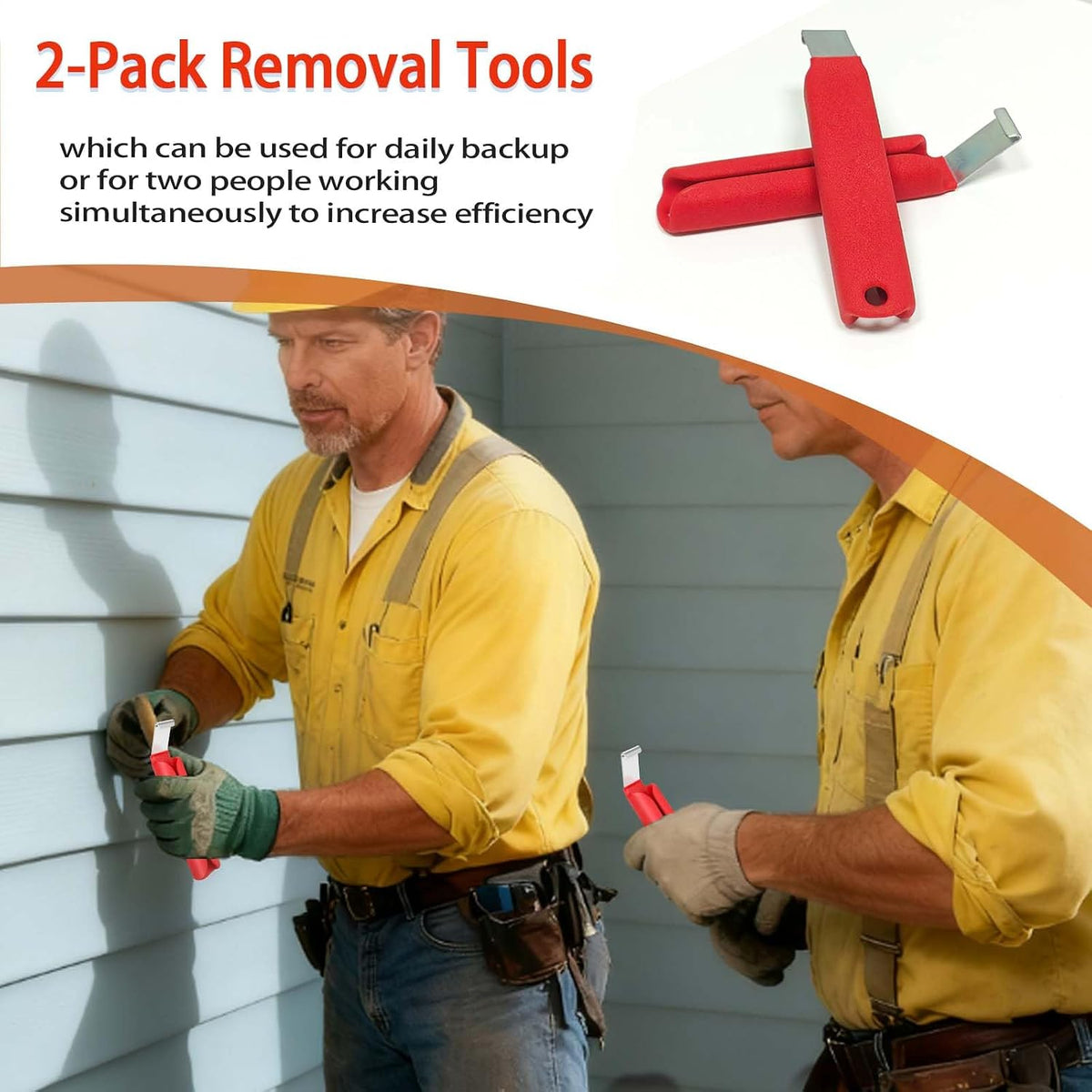 Vinyl Siding Removal Tool with Extra Long Non-Slip Handle