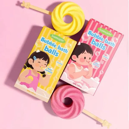 💞50K+ SOLD!🔊 50% OFF! 🍭Reusable Cute Lollipop Bath Bomb,Colorful Bubble Bath Ball for Fun Bath Time