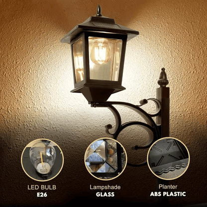 ✨49% OFF🌞2-in-1 Outdoor Solar Lamp Post Light with Planter: Illuminate & Decorate Your Garden🌼