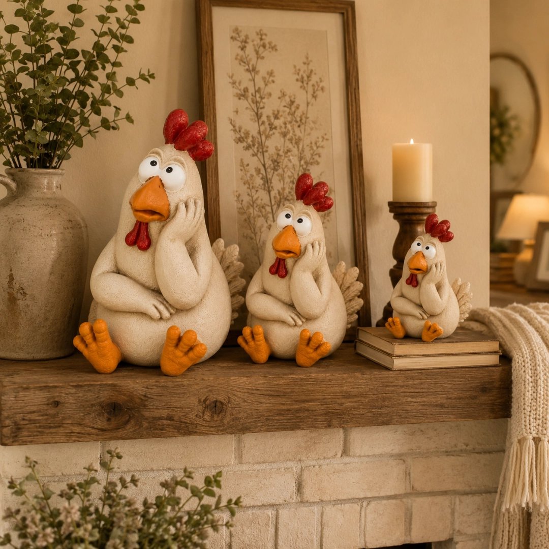 🔥Last Day 49% OFF🐔Daydreaming Chicken Resin Statue