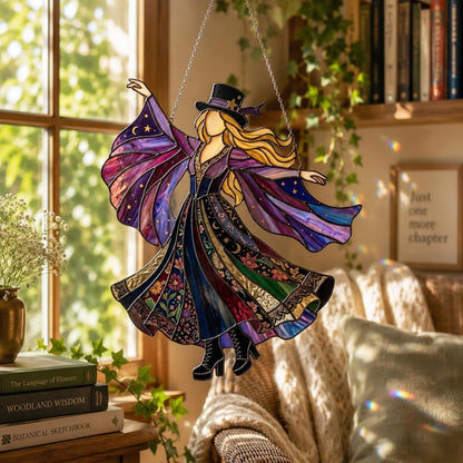 💥 LAST DAY 49% OFF - 💃🤘 Handmade Stained Glass Spinning Suncatcher