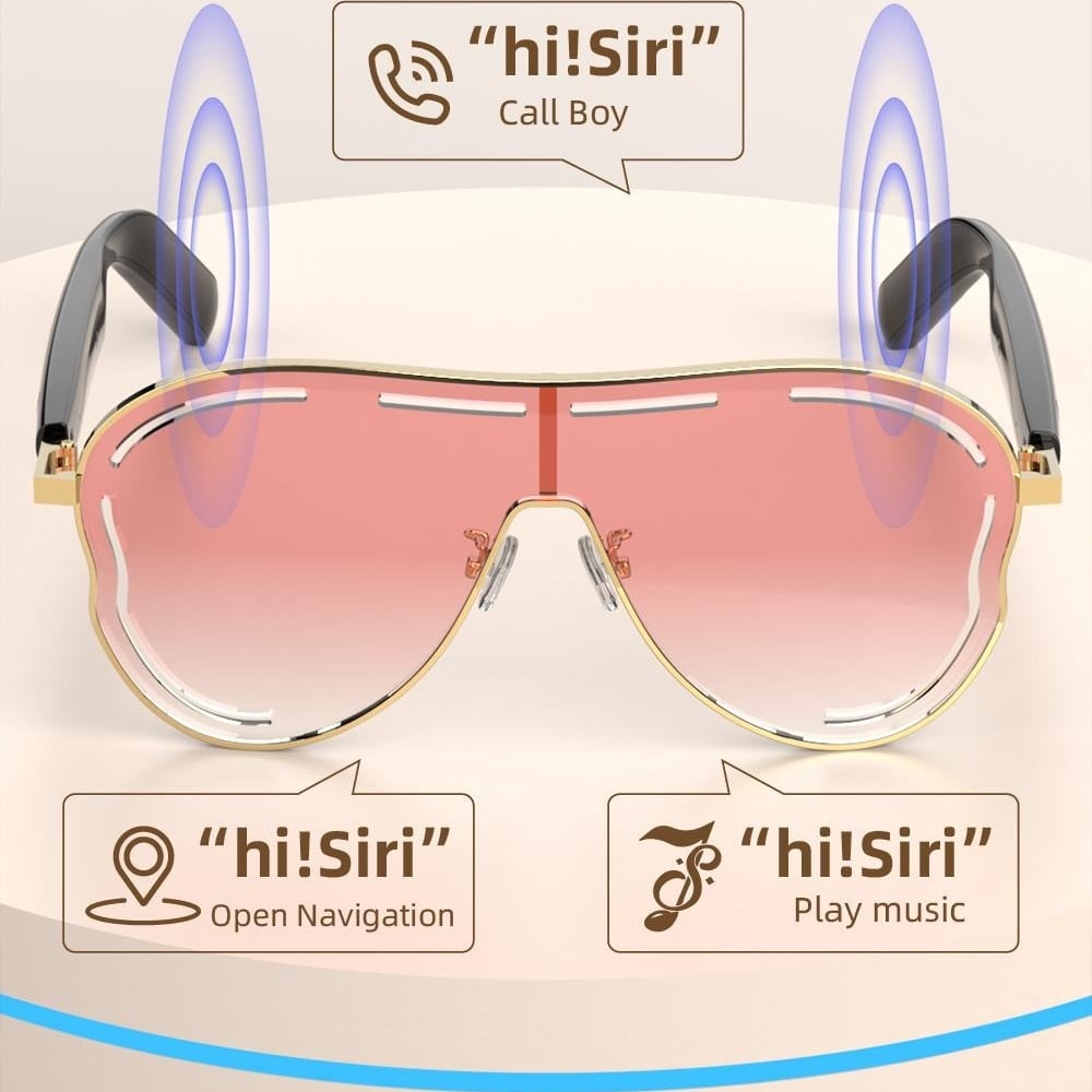 😎 Smart Bluetooth 5.4 Audio Sunglasses – Open-Ear, UV & Blue Light Protection💕