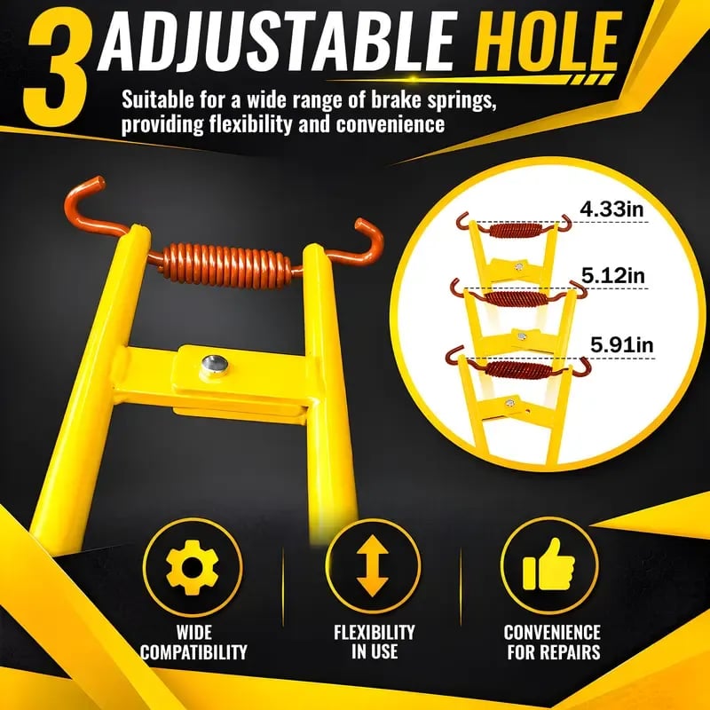 Truck Brake Spring Tool LT890 Heavy Duty Truck Brake Spring Slack Adjustable Tool Anchor Pin Spings Installer for Semi Trucks Brake Spring Pliers Air Drum Brake Shoe Spring Tool