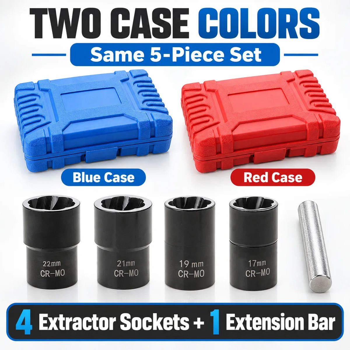 🔩🔧 Damaged Lug Nut Extractor Set — Remove Stripped & Stuck Nuts with Ease!