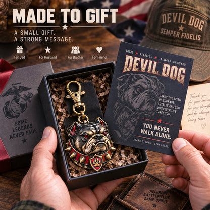  🐶 Devil Dog Guardian Metal Keepsake Keychain