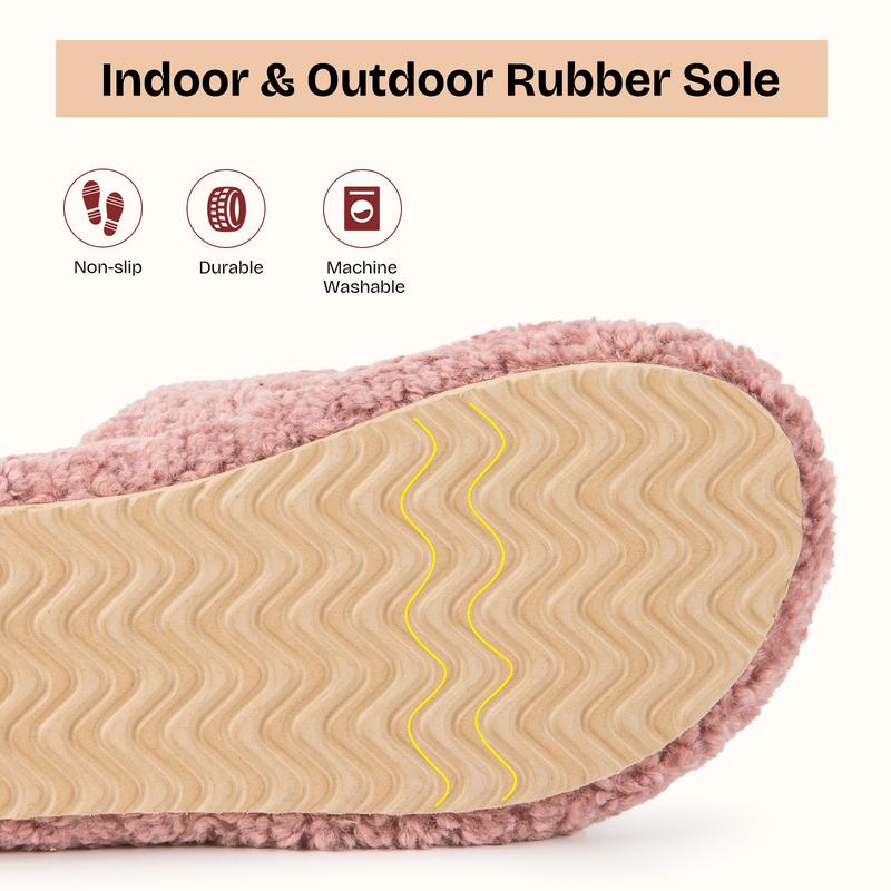 Women's Fuzzy Open-Toe Slippers