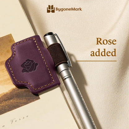 LAST DAY 70% OFF - Personalized Magnetic Leather Pen Holder Bookmark