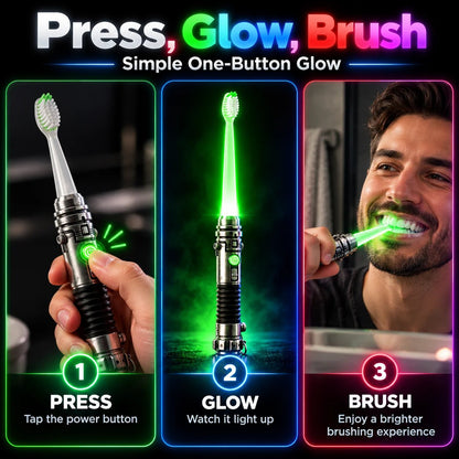 🔥HOT SALE🔥Galactic Glow Toothbrush – LED Light-Up Manual Toothbrush