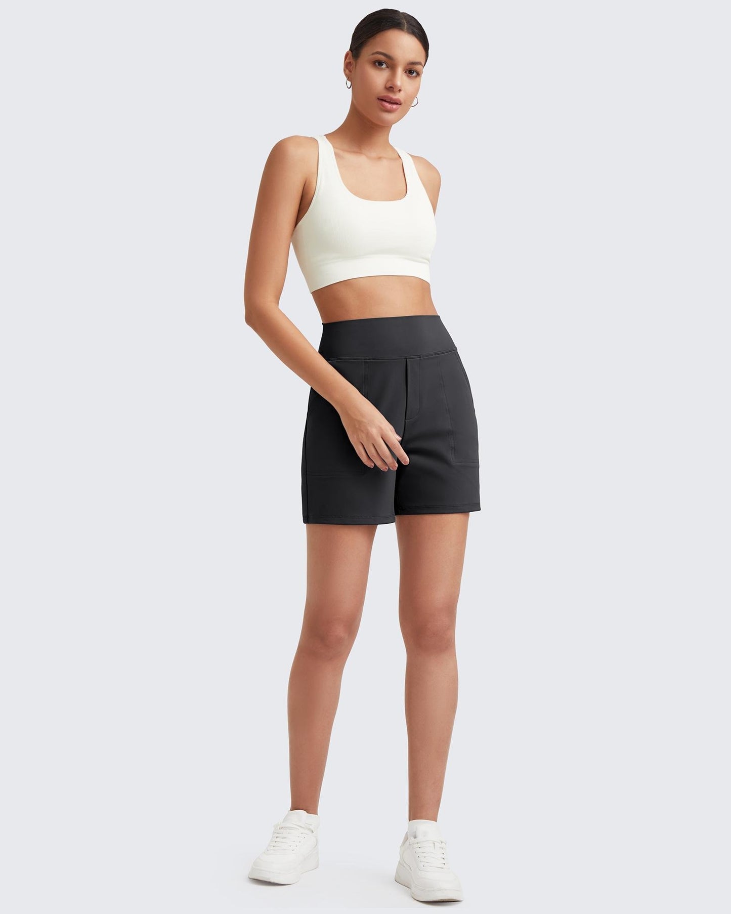 🏋️‍♀️🏃‍♀️Women’s High-Waist Athletic Shorts – Running & Yoga Summer Shorts with Pockets(🔥Buy 2 Get EXTRA  10% OFF)