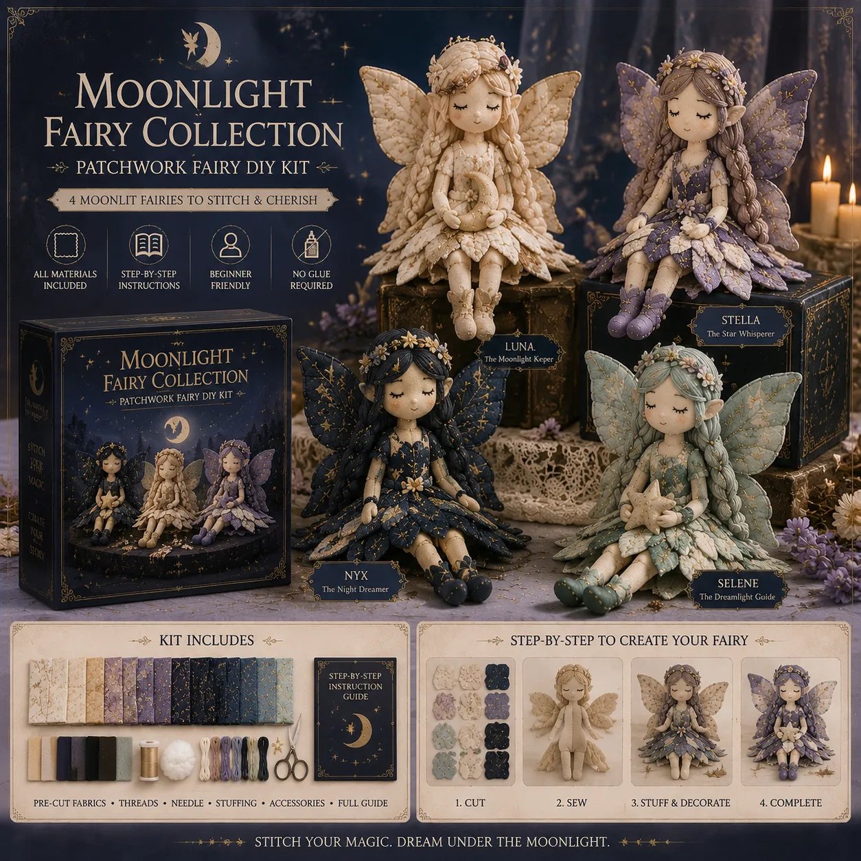 🔥LAST DAY 50% OFF - 🧚A Fairy Tale You Can Stitch – DIY Patchwork Fairy Doll Collection🧵Buy 2 Free Shipping