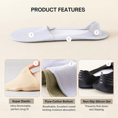 ✨Cushioned No-Show Socks – Soft Invisible Socks for All-Day Foot Relief