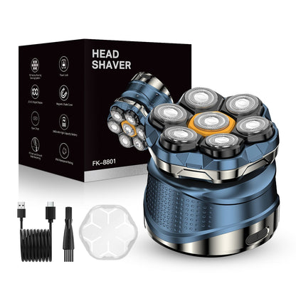 7D Electric Head Shaver for Men | Wet & Dry Rotary Razor