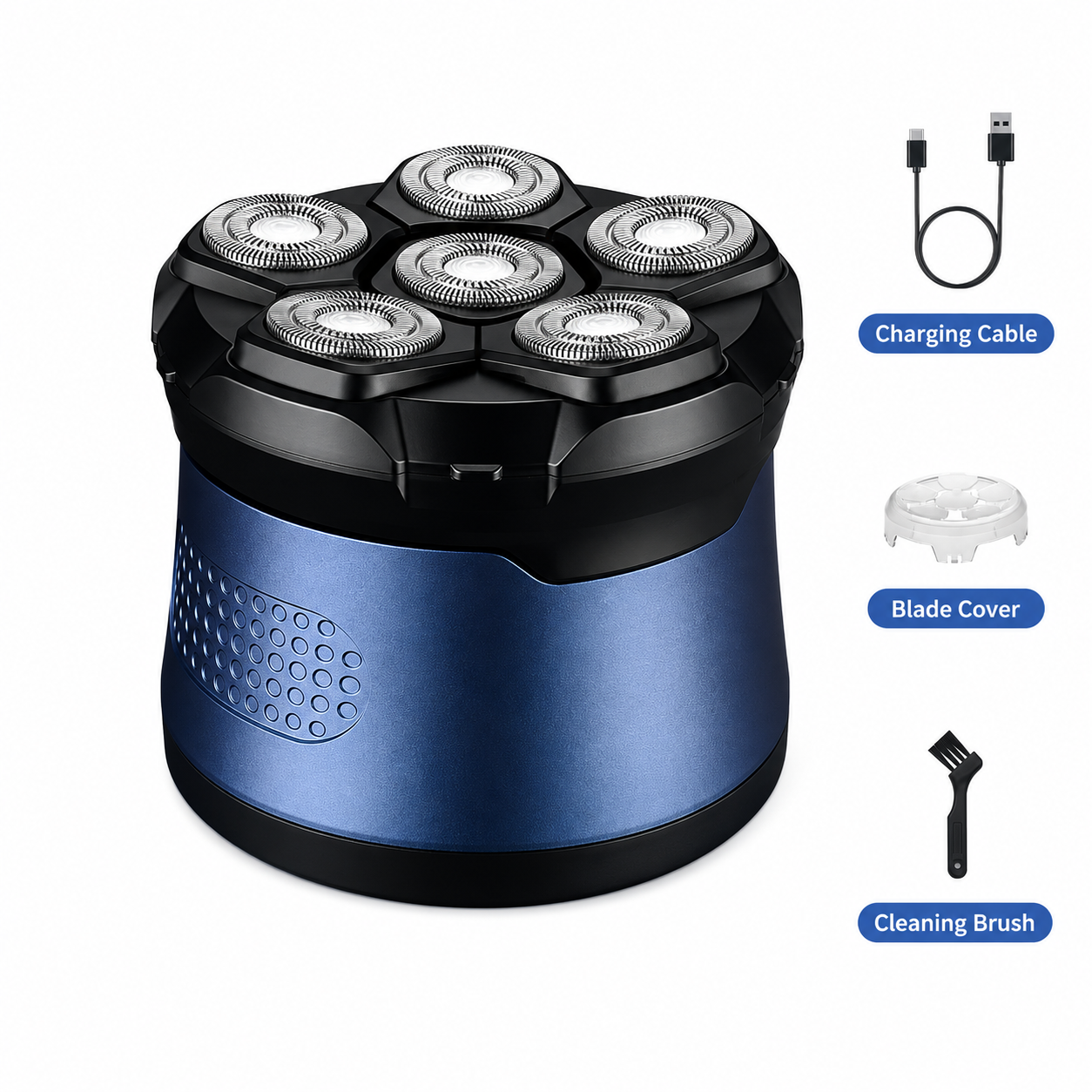 7D Electric Head Shaver for Men | Wet & Dry Rotary Razor