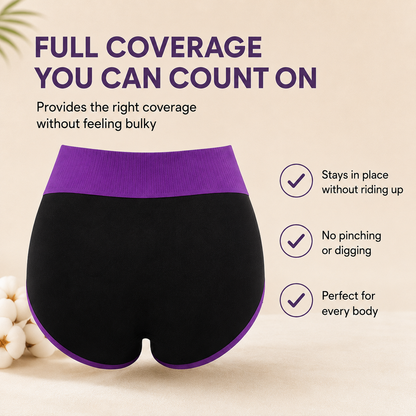 5-Pack High-Waist Seamless Panties – Smooth Tummy Support & All-Day Comfort