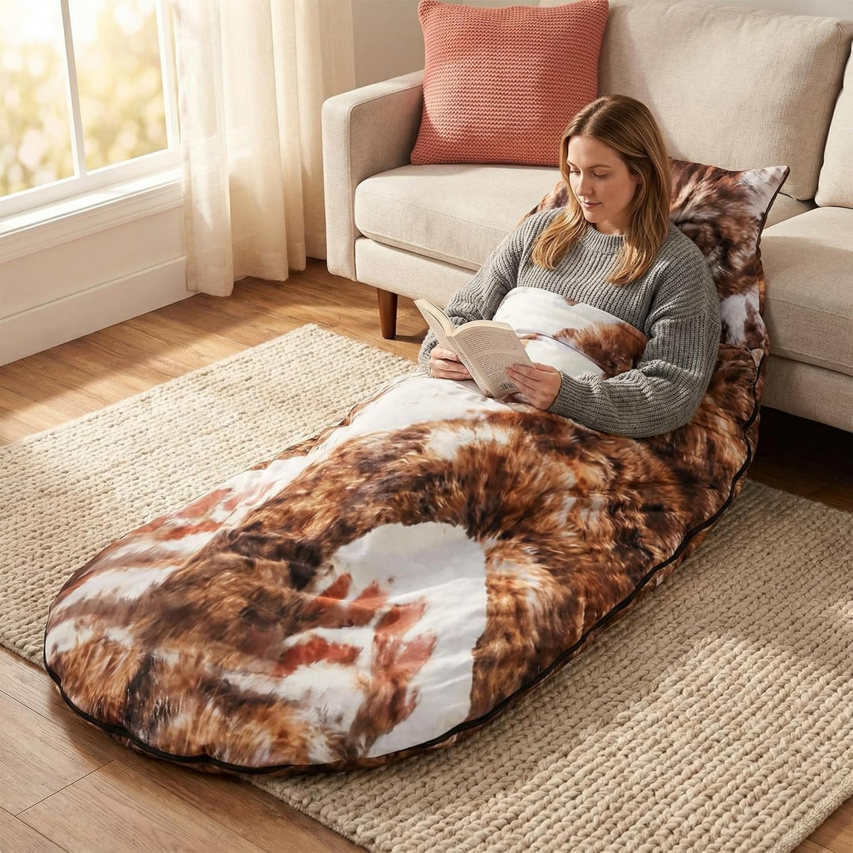 🔥Hot Sale 49% off🐱 Fluffy cat sleeping bag – Soft, Warm & Purrfectly Cozy😴💤