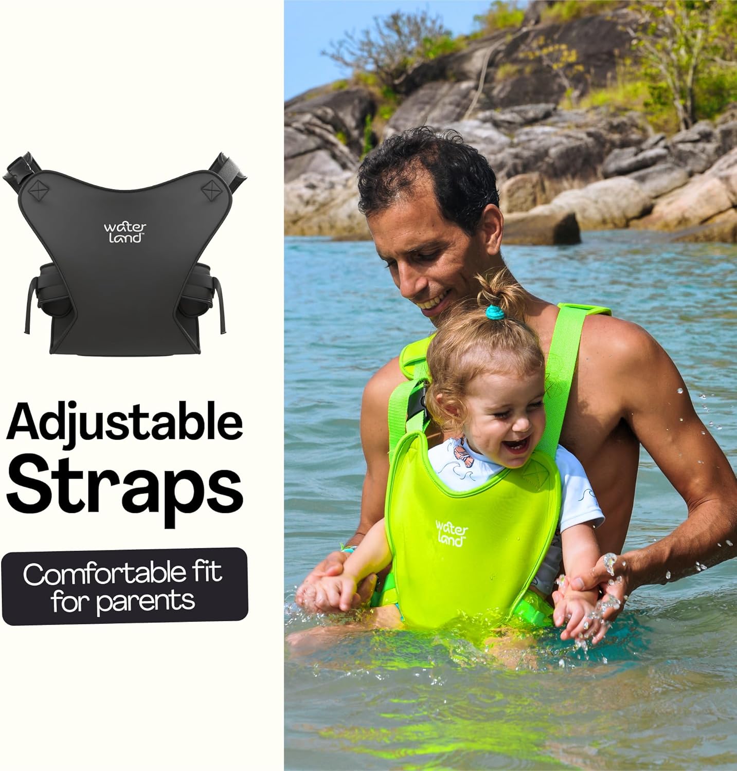 Ergonomic Water Baby Carrier – Quick-Dry Hands-Free Mesh Wrap