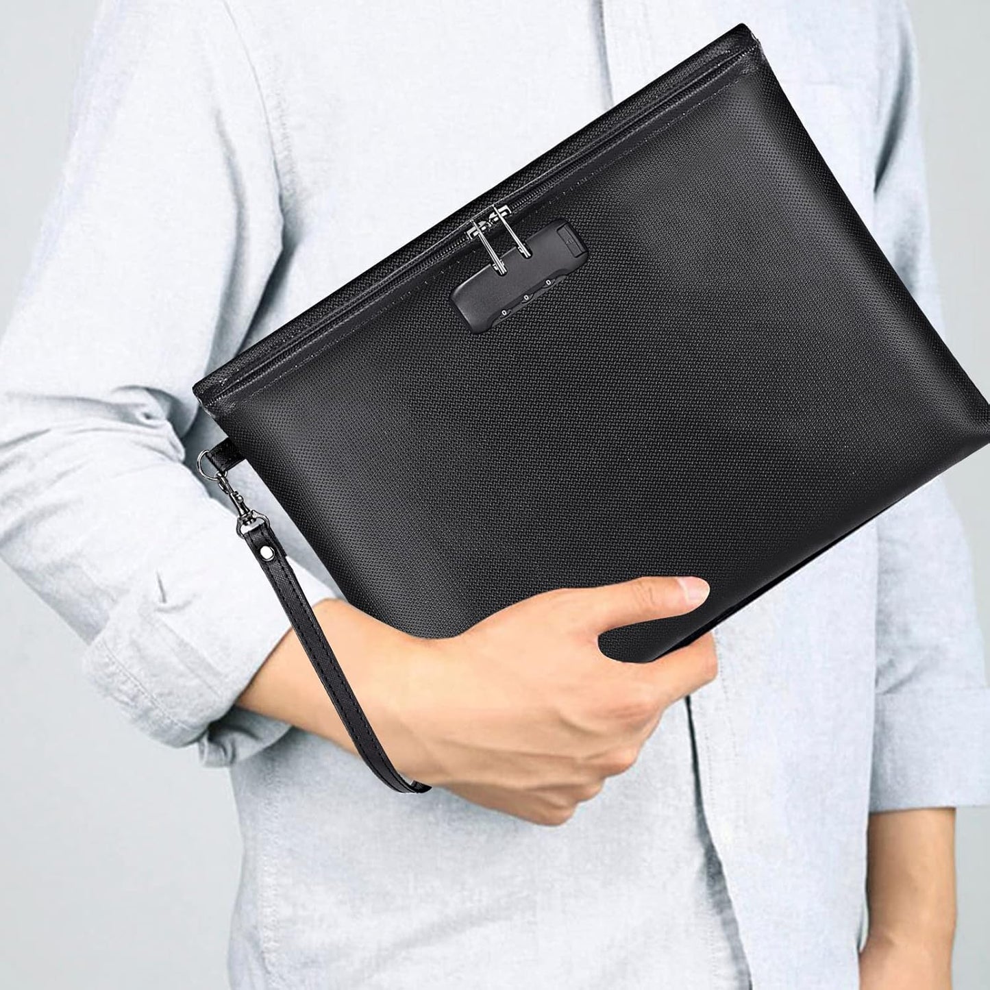 Fireproof Document Bag – Waterproof File Organizer for Cash, Passport, Legal Documents & Valuables