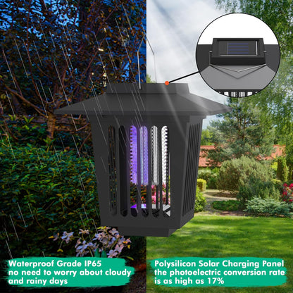 2-in-1 Solar Powered Mosquito Zapper & Weatherproof Garden Pathway Light