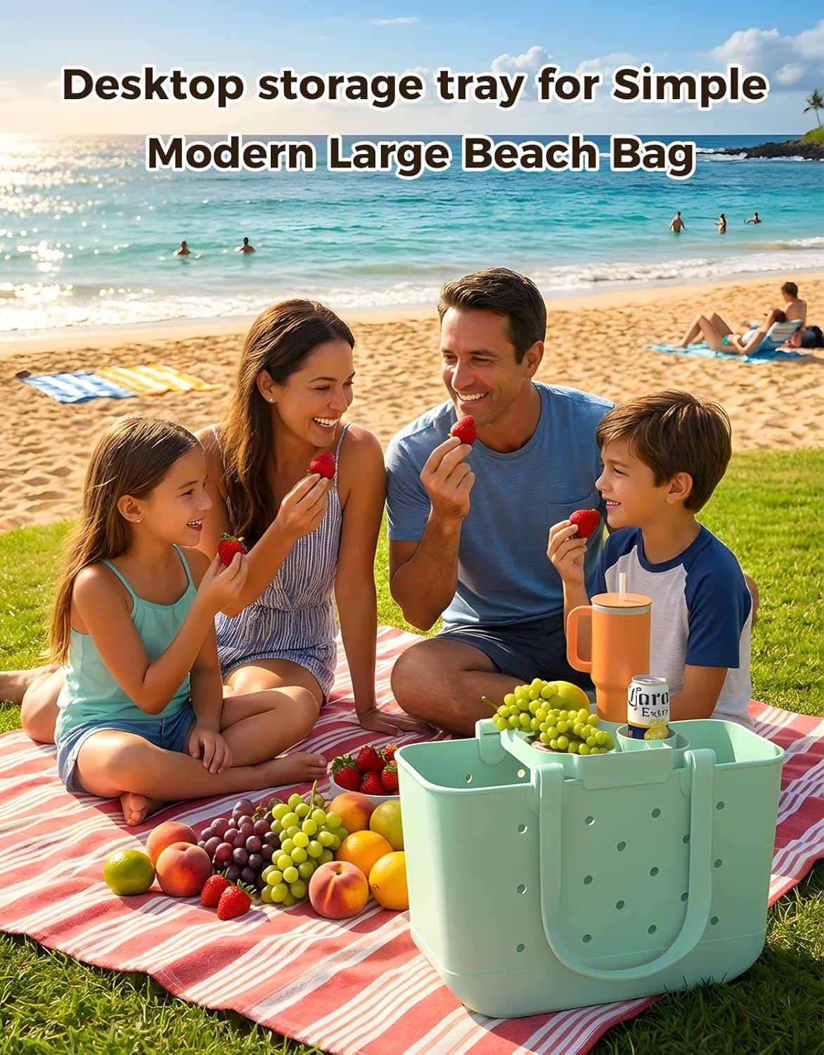 MULTIFUNCTIONAL BEACH BAG TRAY