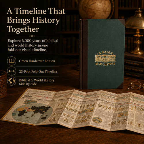 📜 LIMITED OFFER | 6,000-Year Biblical & World History Chart – 23-Foot Fold-Out Timeline for Study & Display