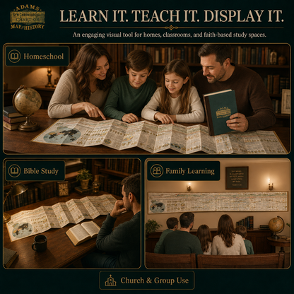 📜 LIMITED OFFER | 6,000-Year Biblical & World History Chart – 23-Foot Fold-Out Timeline for Study & Display