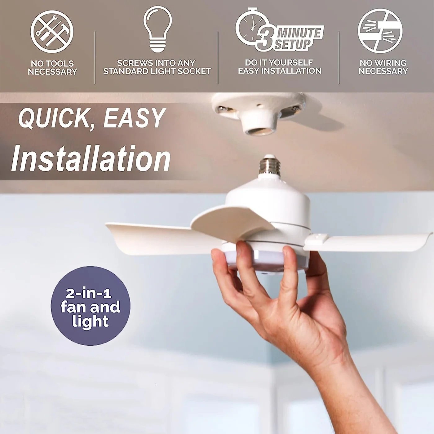 ⏳LAST DAY SALE 49% OFF with FREE GIFT!🔥40W LED Ceiling Fan Light – 20.5” Ultra-Quiet with Remote 🎯 | E27 + FREE B22 Adapter 🔌 | For Bedroom 😴, Kitchen 👩‍🍳 & Garage 🛠️ – UK Ready! 🇬🇧