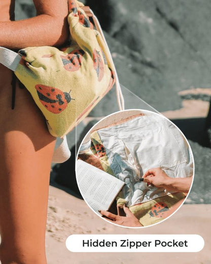 🏖️2-in-1 Convertible Towel & Backpack with Inner Zip Pocket & Sand-Repelling Fabric