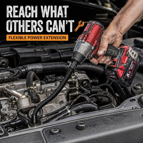 🔥 🔧🌀 1/2" Flexible Socket Extension Bar! Conquer Tight Spaces in Seconds🔩🚗