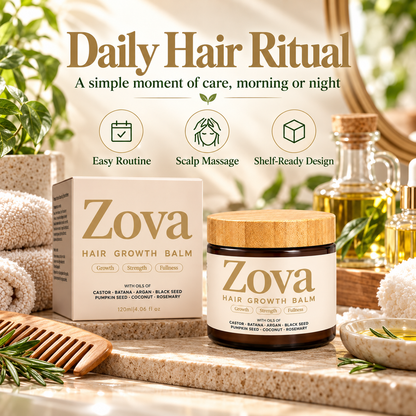 🌿✨ Nourish Your Scalp, Love the Look of Your Hair – Zova Botanical Hair Balm