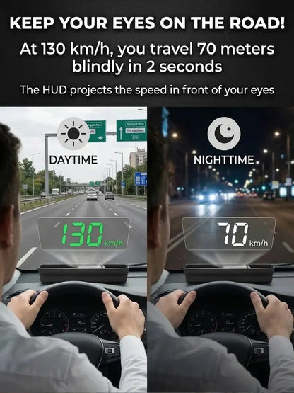 🚗 50% Off Now! Head-Up Display (HUD) GPS Digital Speedometer – Features traffic light countdown and speed camera alerts; a universal driving safety system to help you avoid city traffic fines.
