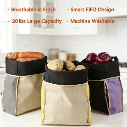 ✨Reusable Self Sealing Potato & Onion Storage Bags