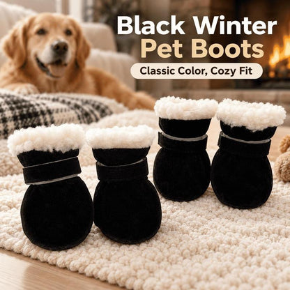 🐾Soft Velvet Puppy Booties, Warm Non-Slip Paw Covers for Small Dogs