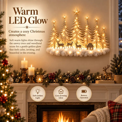🔥Buy 2 Get 20% OFF🎄Lighted Christmas Woodland Forest Wall Decor